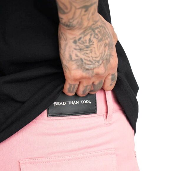 Dead Than Cool Pink 3D Patch Pocket Cargo Pants 100% Cotton Men's Size 32 - Picture 6 of 11